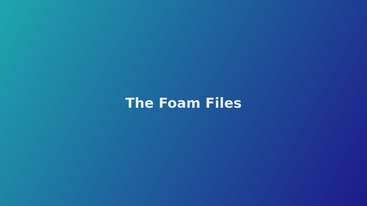 The Foam Files